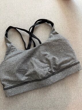 Lululemon Gray Strappy Sports Bra